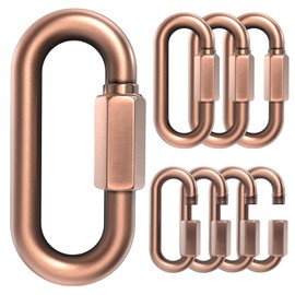 2.3" Chain Quick Links, 8 Pcs 1/4" Marine Grade Screw Chain Links, Large Opening Chain Connector Chain Coupler, 900 Lbs Capacity