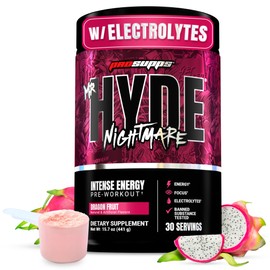 PROSUPPS Mr. Hyde Nightmare Pre Workout Powder with Caffeine & Beta Alanine - Preworkout for Intense Energy, Mental Focus & Performance - Gym & Fitness Supplements (Dragon Fruit, 30 Servings)