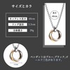 Yooping Men's Necklace, 3 Rows Ring, Pendant, Stainless Steel