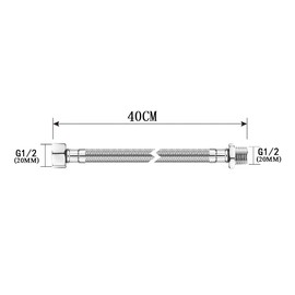 Flexible Tap Hose Length Hose for Tap or Shower in Stainless Steel | Flexi Hose Pipe for Kitchen tap, Shower Hose, Bathroom tap hose (40cm)