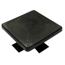 Deltech Manufacturing 2" Square Light Pole Top Cap- Black Plastic