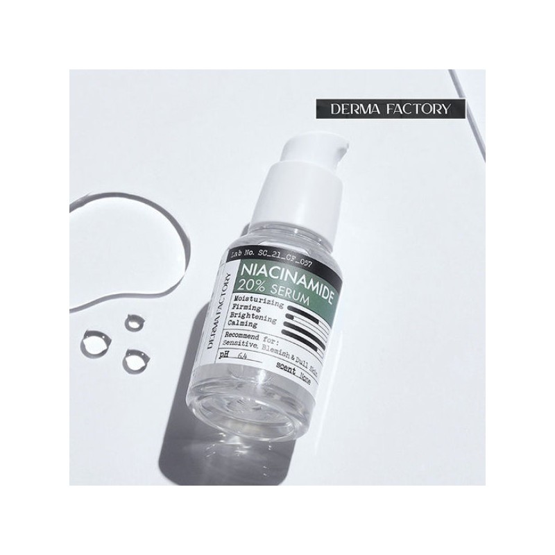 더마팩토리 비건인증 나이아신아마이드 20%(200000ppm) 세럼 Dermafactory Vegan Certified Niacinamide 20%