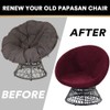 PrinceDeco Velvet Round Saucer Chair Cover (Slipcover Only) High Stretch