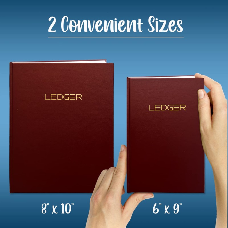 BookFactory Ledger Book/Accounting Ledger/ 4 Column (Four Columns) Ledger Notebook-