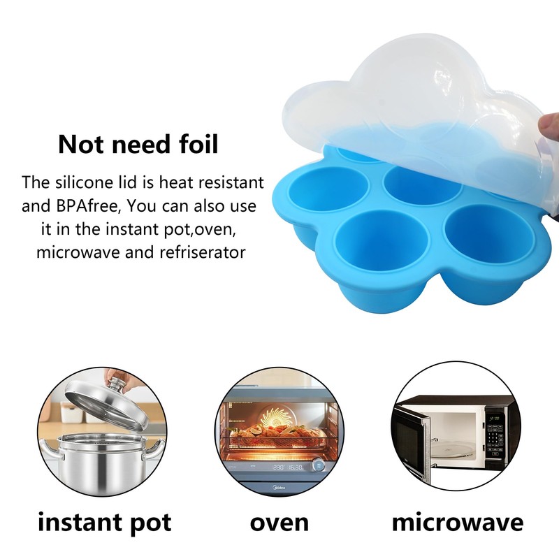 2 PCS Silicone Muffin Pans,Non-Stick Baking Pan 7 Cups Air