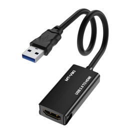 MT-VIKI USB 3.0 to HDMI Adapter, USB 3.0 to HDMI Male to Female Adapter, 1080P Compatible with Mac OS, Windows 10/8.1/8/7 (Uni-Directional) 1 Pack