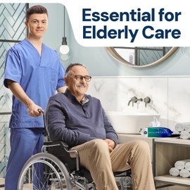 Adult Wipes For Elderly - 8"x13" Extra Large & Soft Wet Wipes for Adults Bathing No-Rinse - Incontinence Disposable Washcloths, Vitamin E & Aloe Infused for Men & Women 240ct (4 Packs of 60)