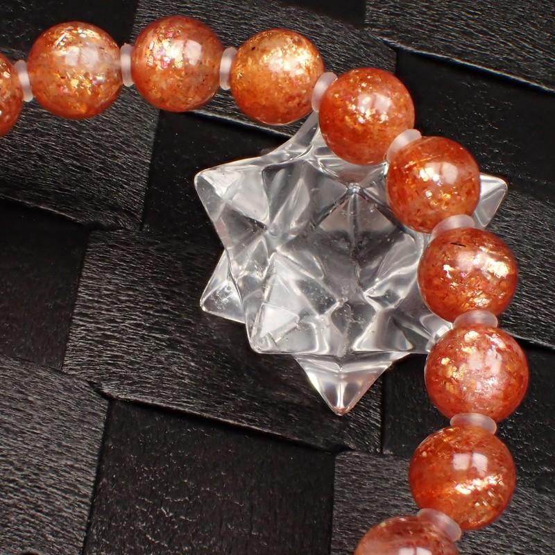 Happiness Stone Luxury Natural Stone Accessory Sunstone Power Stone Bracelet,