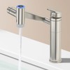SINGSUO 1080°Rotatable Bathroom Vanity Faucet 1 Hole, Height Adjustable Single