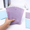 NatSumeBasics 12 A6 Binder Pocket Dividers Purple A6 Cash Envelopes