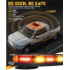 406D Rooftop Emergency Strobe Light Bar 102 LED Amber/Red Mini