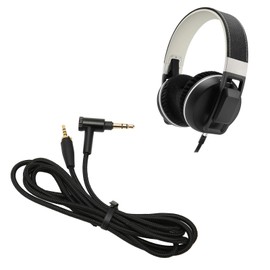 Replacement Audio Headphone Cable for XL 90 Degree Angle Plug No Microphone 4.9ft