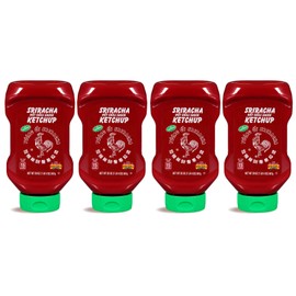 Huy Fong Hot Sriracha Chili Sauce Tomato Ketchup, Gluten Free, 20 Ounce Squeeze Bottles, 4-Pack