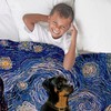 CafePress Starry Night Rottweiler Throw Blanket Super Soft Fleece Plush