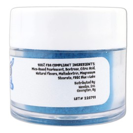 Sour Blue Raspberry Edible Glitter, Fruit Flavored Luster Dust Food and Drink Garnish, 4 Grams