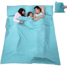 V VILISUN Sleeping Bag Liner, Lightweight Portable, Soft Travel and Camping Sheet, with Compact and Carry Bag, for Travel, Hotel