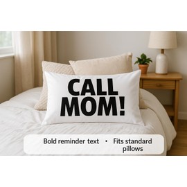 Oh, Susannah Call Mom Pillow Case Black Graduation Gifts for College Dorm Room Bedding Accessories for Girls or Boys Pillowcase Fits Standard or Queen Size Pillow