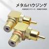 LUYING Gold Plated L Shape RCA Adapter Male to Female