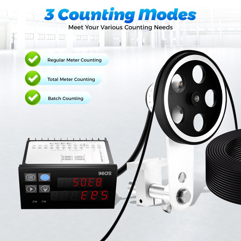 Digital Length Meter Counter Mechanical,Multiple Modes Length Counter Single Measure