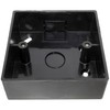 Black Pattress Box Single 32mm PVC Surface Box with Knockouts