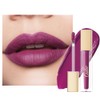 Oulac- Lápiz labial líquido morado mate para mujer, lápiz labial
