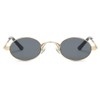 kimorn Sunglasses Small Round Metal Frame Oval Candy Colors Unisex