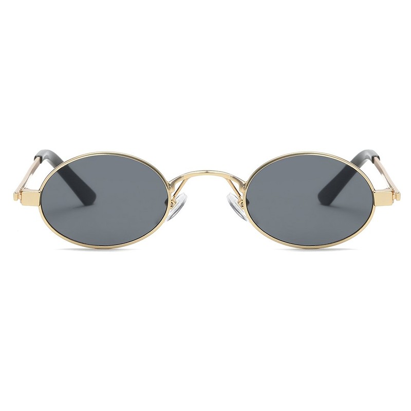 kimorn Sunglasses Small Round Metal Frame Oval Candy Colors Unisex