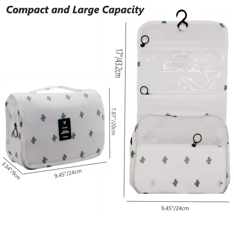 Hanging Toiletry Bag - Large Cosmetic Makeup Travel Organizer for