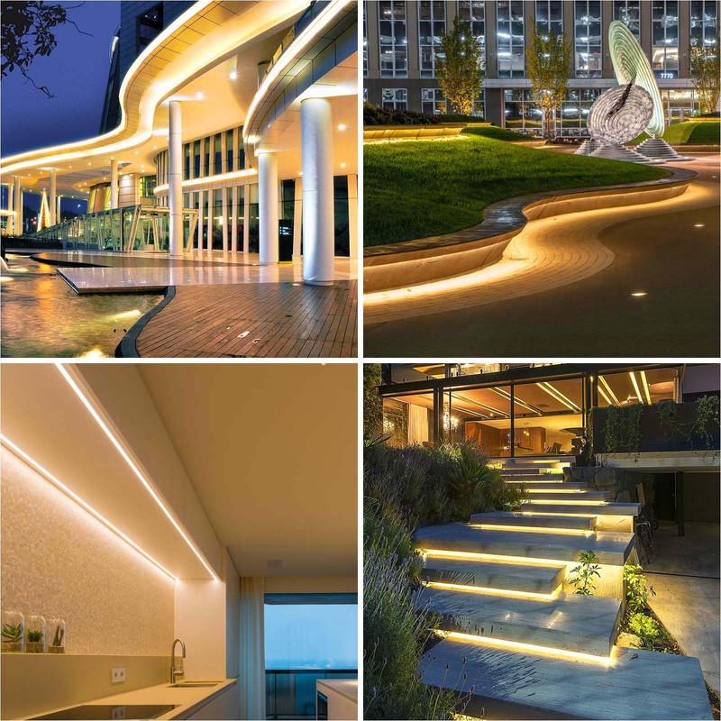 LLTOP COB LED Strip Lights Waterproof IP67 DC24v Warm White