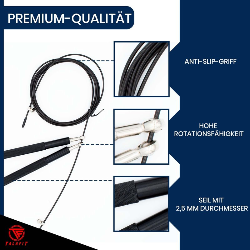Professional Skipping Rope Crossfit TALAFIT | Adjustable Fitness Skipping Rope