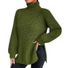 QUINTRA Loose Solid Color Sweater Medium Long Autumn/Winter Turtleneck Long
