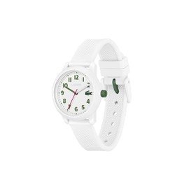 Lacoste 12.12. Kids' Quartz White Tr90 Case Watch with Rubber Strap, White Green (Model: 2030039)