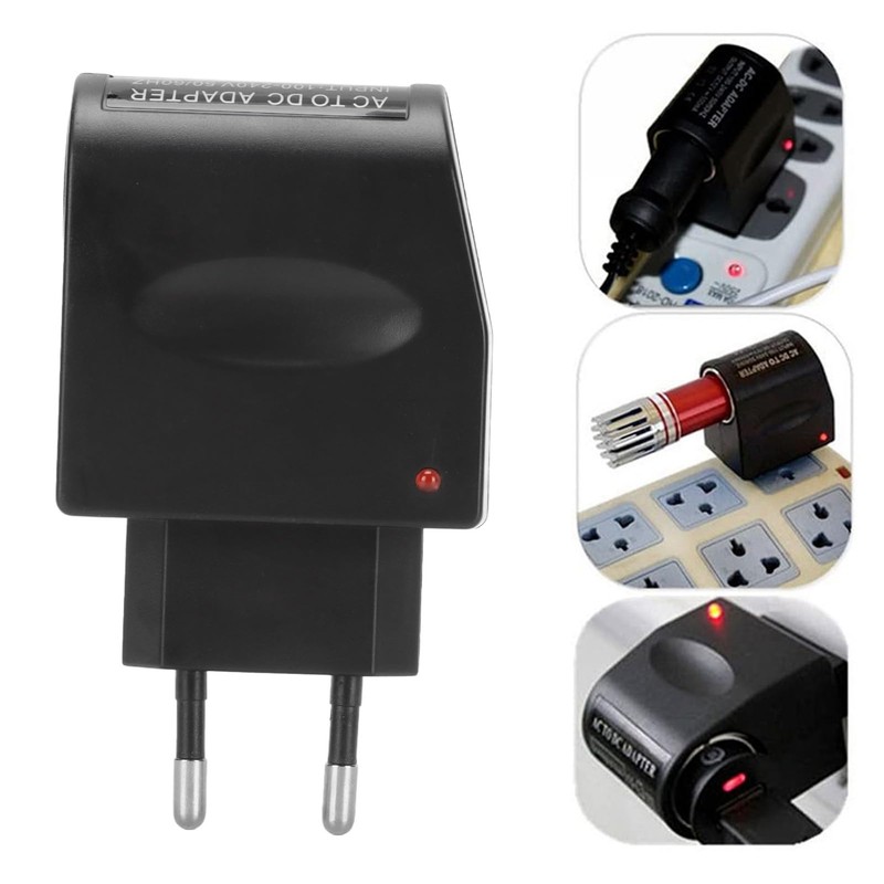 AC/DC-Auto-Netzteil, Universeller 2000-mA-Strom, 100–240 V DC, 12 V, Auto-Zigarettenanzünder-Adapter mit