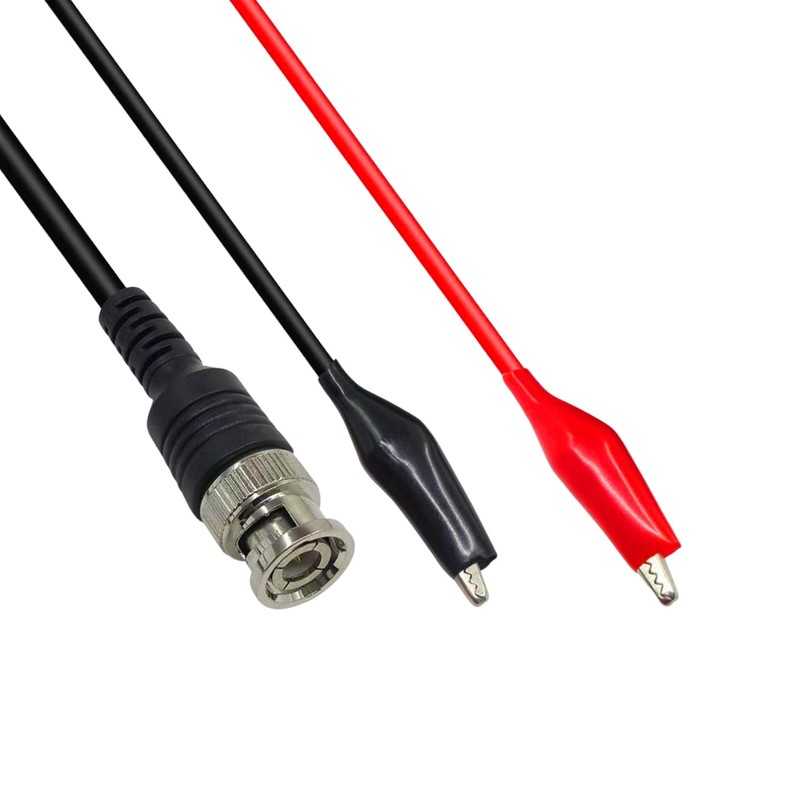 110cm Oscilloscope Probe 2 Alligator Clip Copper BNC Male Plug