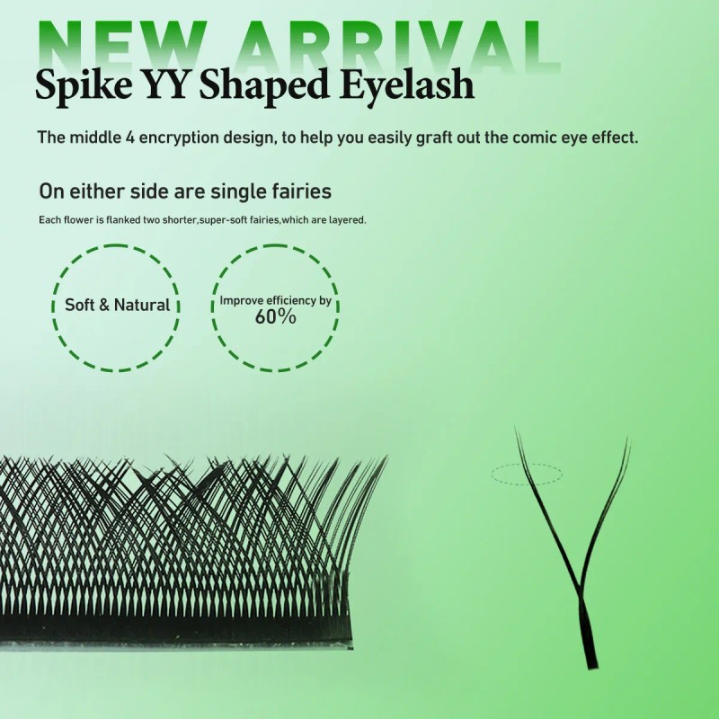 Paquete De Extensiones De Pestañas Con Diseño En Y 8-15mm