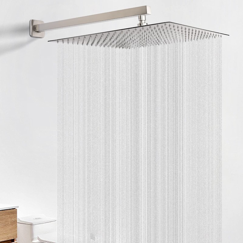 HarJue Shower Arm, Rain Shower Head Extension Extender, With Flange