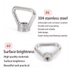 6Pcs 304 Stainless Steel Eye Nut M10 Ring Triangle Shape