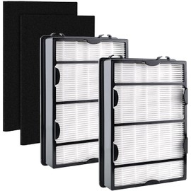 HAPF600 True HEPA Filters Replacement for Holmes Air Purifier Filter B, HAP615, HAP625, HAP650, HAP8650, Replaces Part # HAPF600D, HAPF600D-U2 (2 HEPA Filters & 2 Carbon Filters)