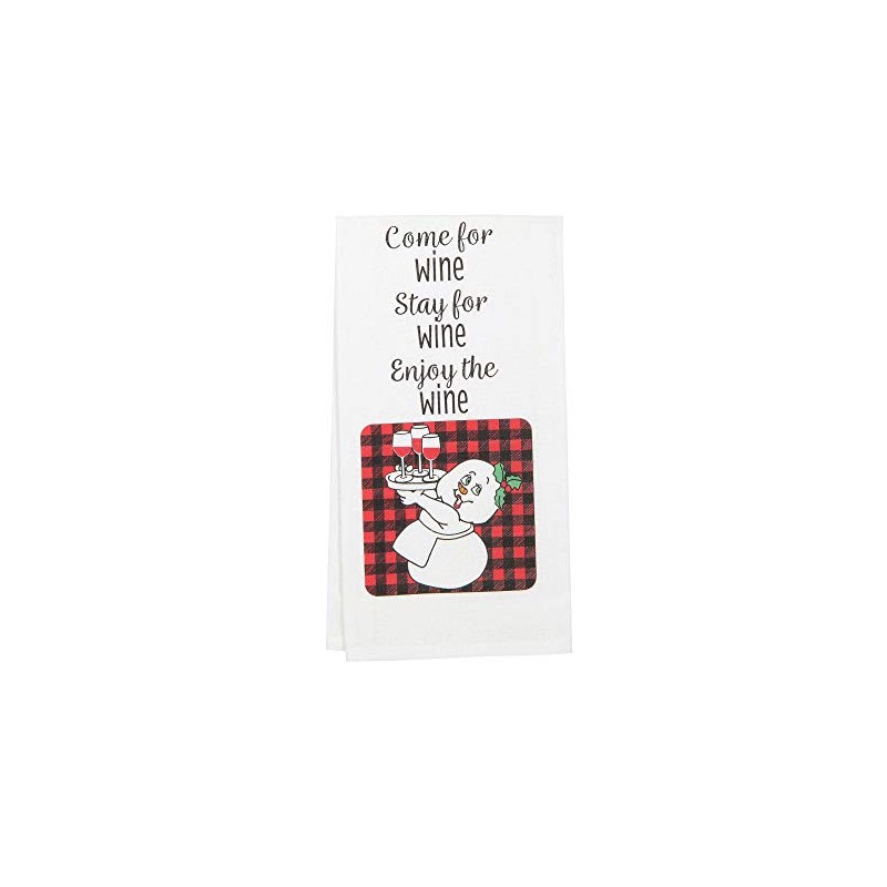 Department 56 Snowpinions Come for Wine Dish Cloth Bar Towel,