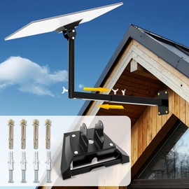 Adjustable Starlink Gen 3 Roof Ridge Mount, Ybervont Starlink Mounting Kit Gen 3 with 0-30° Adjustable Starlink Gen 3 Pipe Adapter, Starlink Roof Mount Kit for Starlink Internet Kit Satellite, Black