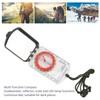 Multifunctional Plastic Compass with Scales Portable Gradiometer Magnifying Glass LED