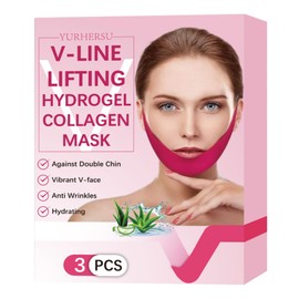 6 Pcs Doppelkinn Entferner Doppelkinn Maske Kinnmaske Jawline Maske Kinnmaske Schlafen,OhrbüGel Einfach Zu Bedienen Straffende Haut Aloe Vera Feuchtigkeitsspendend
