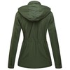 WenVen Women's Casual Lined Hooded Jacket Cotton Military Anorak (Army