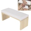 Nail Art Hand Pillow Mat Soft PU Leather Wooden Stand