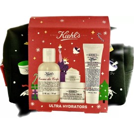 Kiehl's Ultra Hydrators 4PC Skincare Set + Bag, NWOB, Great Mother's Day GIFT!