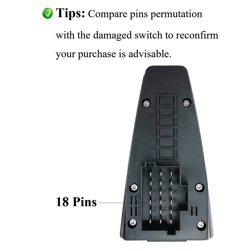 ORIGINSUN 20752918 Interruptor maestro de ventana para Volvo VAH, VHD,