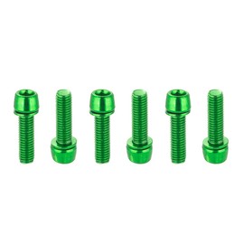 CNC Bike Bolts 6pcs M5x18 Screw for MTB Road Bike Green