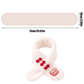 QEXUJOW Scarves for Girls Winter Scarf for Babies and Children, Knitted Cotton Scarf, Warm Long Scarf for Girls and Boys, Soft and Beautiful Scarf (White)