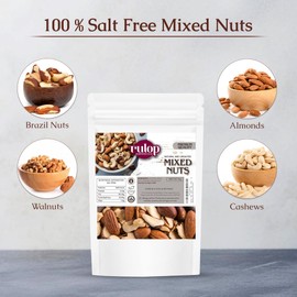RULOP Rulop Mix Nuts 1kg: Raw & Unsalted Cashews, Almonds, Walnuts, Brazil Nuts - Nutritious Vegan, Keto, Vegetarian Snack Mix, Bulk Diet Treat & Wholesome Gift Choice