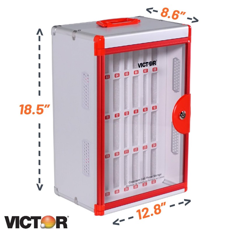 Victor Classroom Cell Phone Storage, 32 Slots Cell Phone Holder